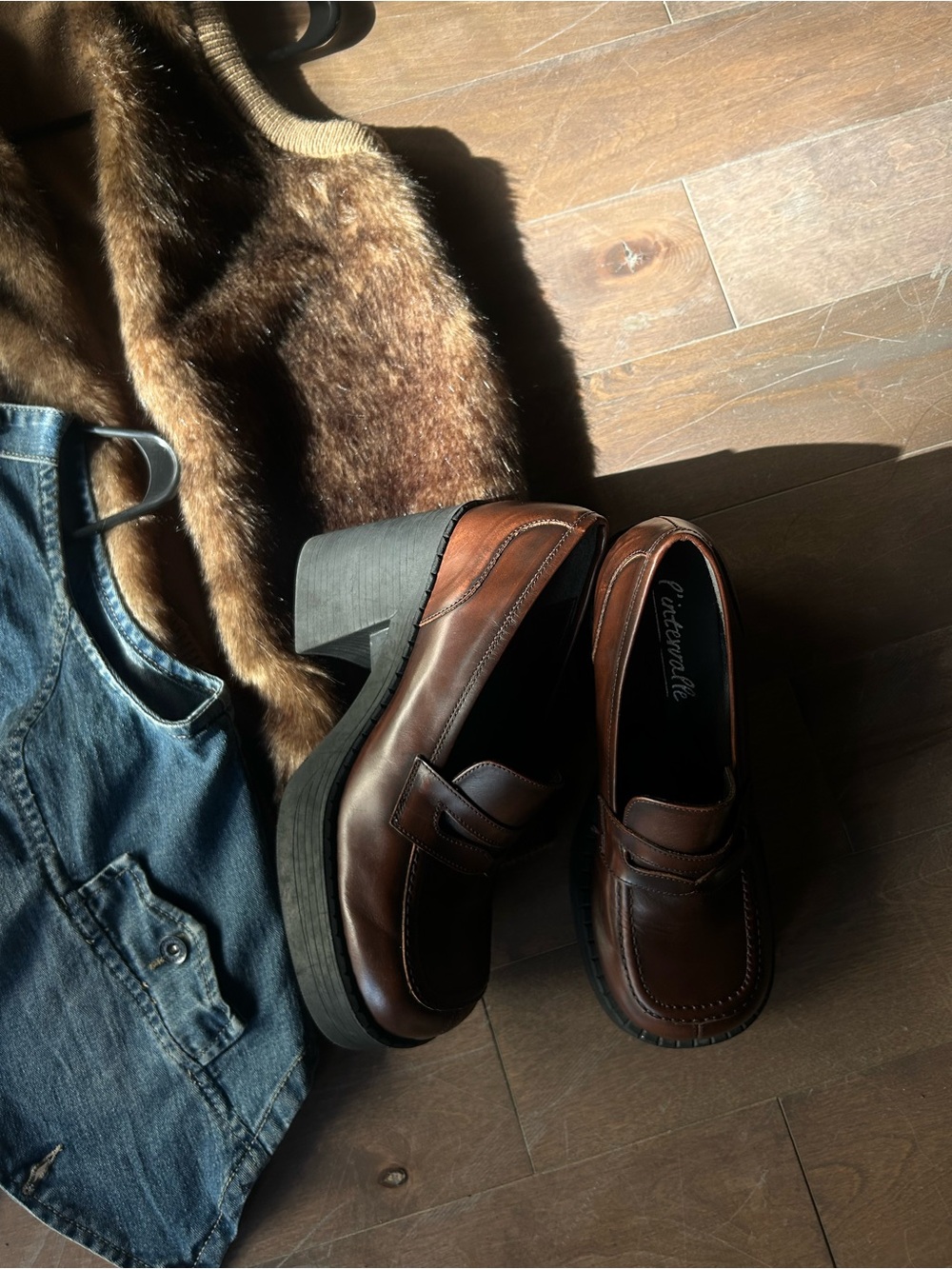 Cinderella intervalle Leather Platform Loafers